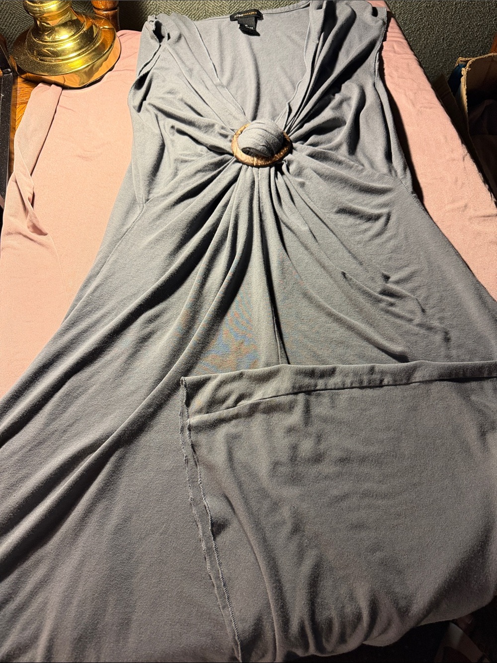 BCBGMaxAzria Gray Knit Top with Black Brand Tag